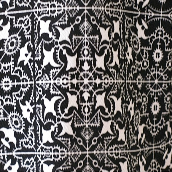 ♟️NEW! LuLaRoe Amelia Black & White Fit & Flare,  Scoop Neck, Pockets, Midi. XL - Picture 4 of 5